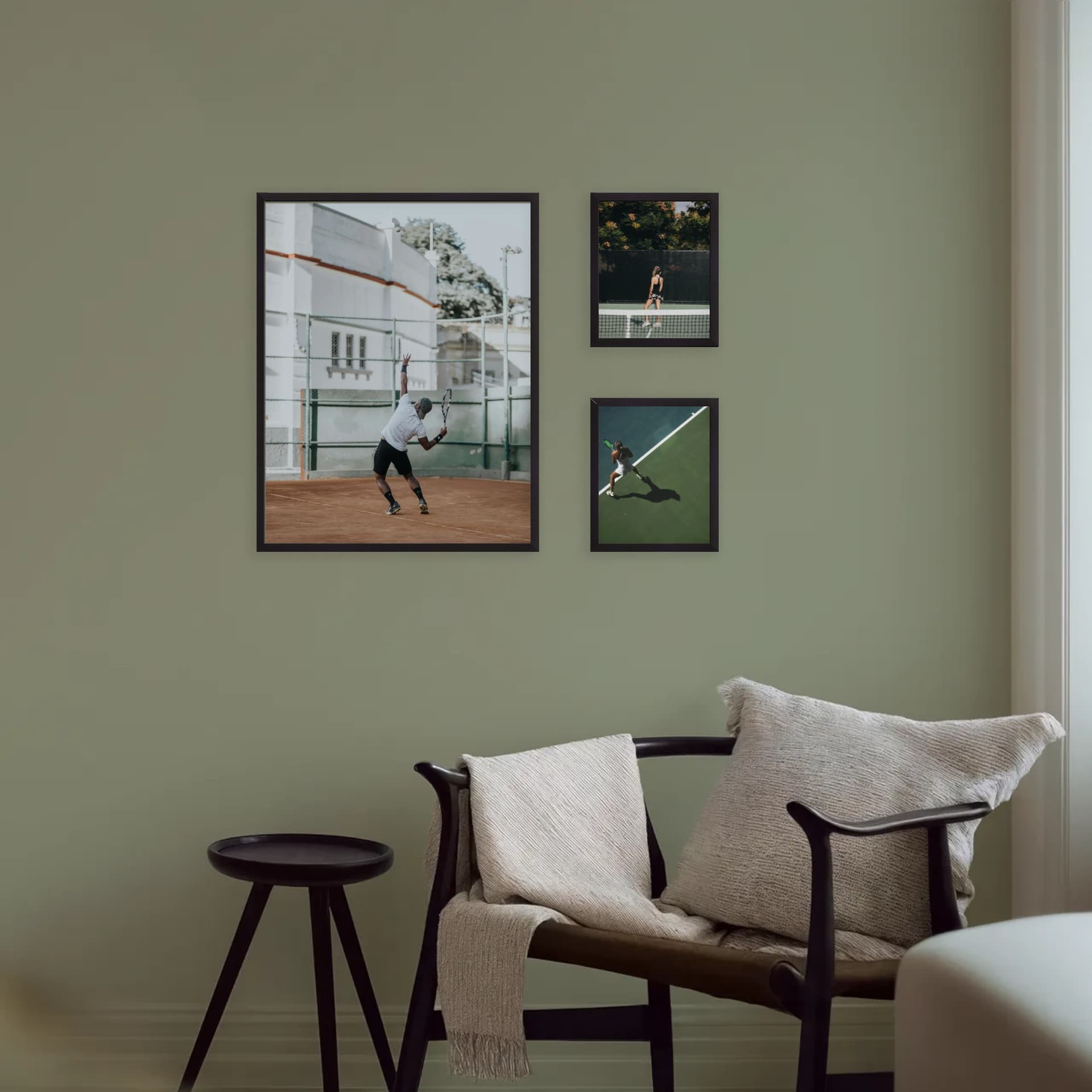 Τοίχος φωτογραφιών 3 κάδρα - Anchor Wing - εσωτερική όψη