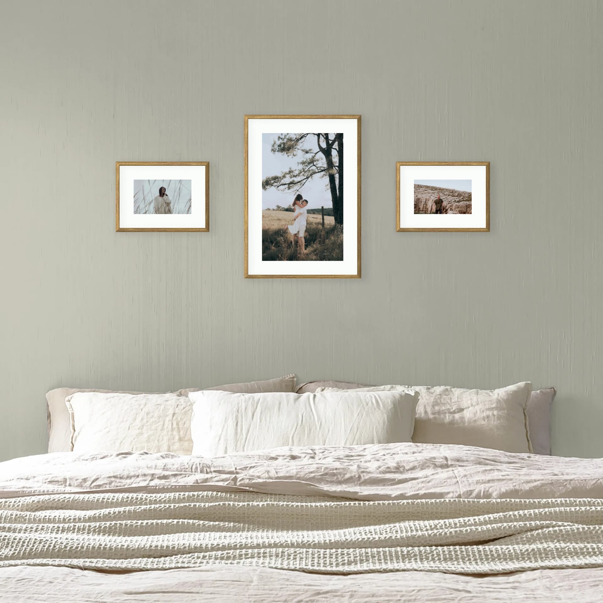 Τοίχος φωτογραφιών 3 κάδρα - Balanced Line - εσωτερική όψη