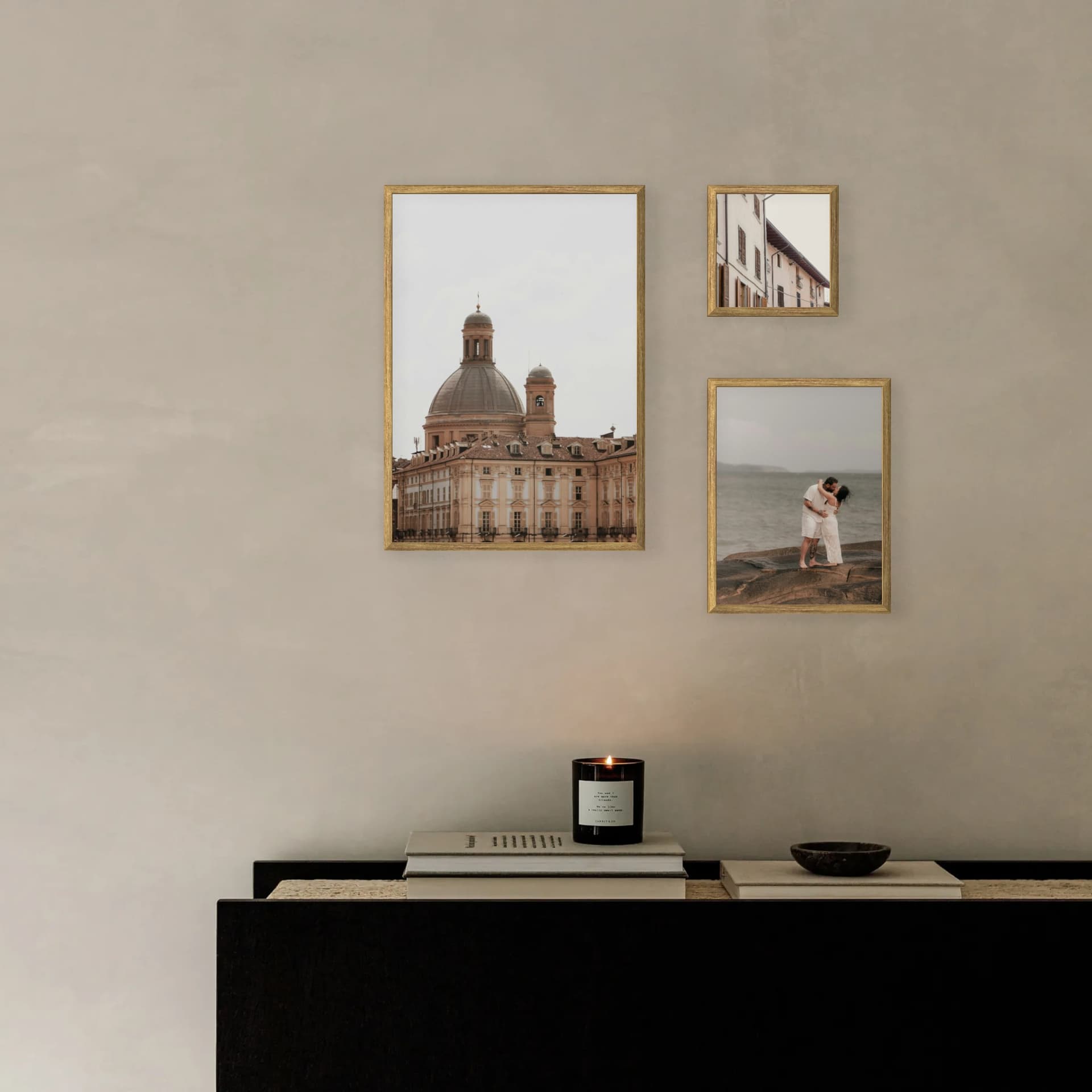 Mur de photos 3 cadres - Centerpiece Flow - vue intérieure