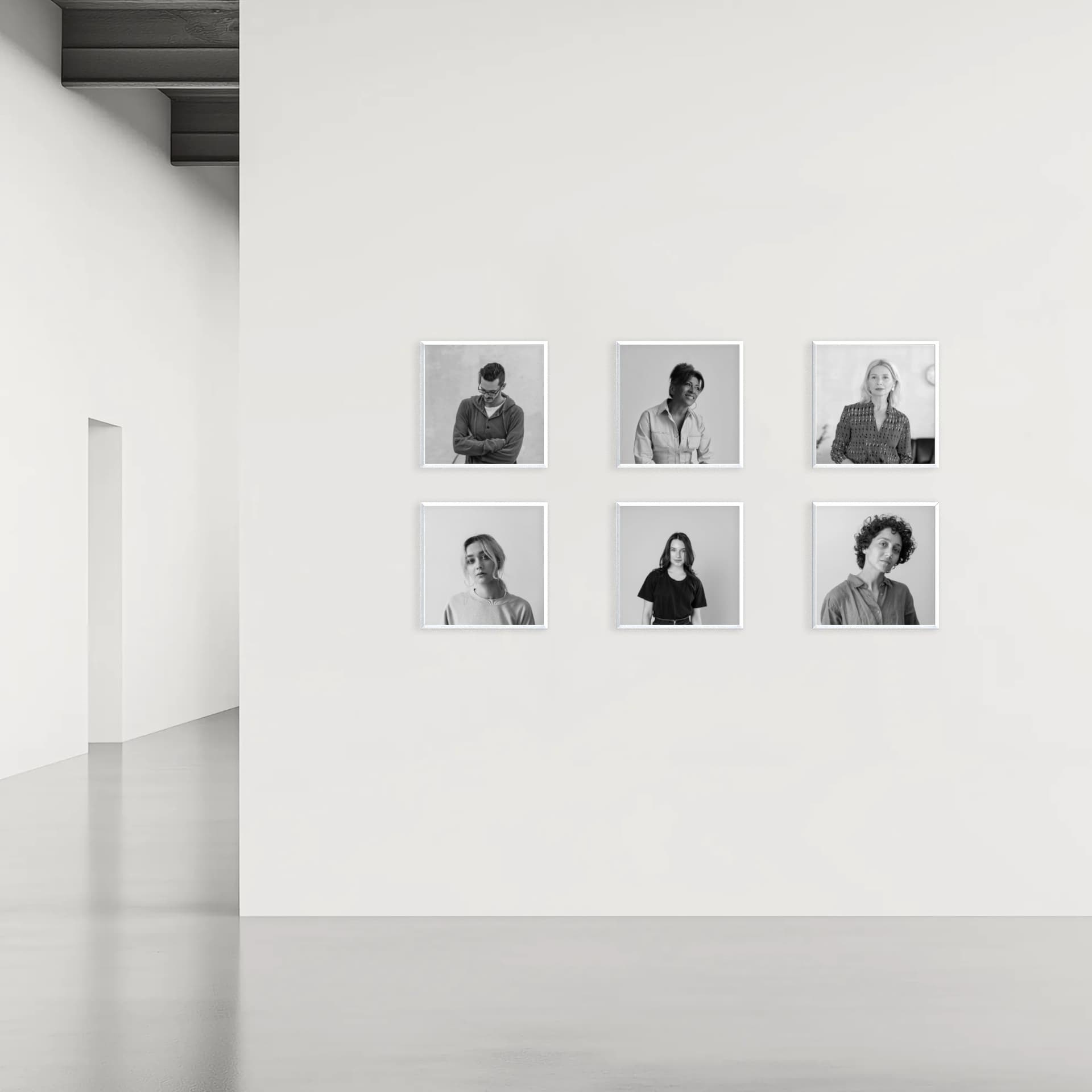 Mur de photos 6 cadres - Geometric Office - vue intérieure