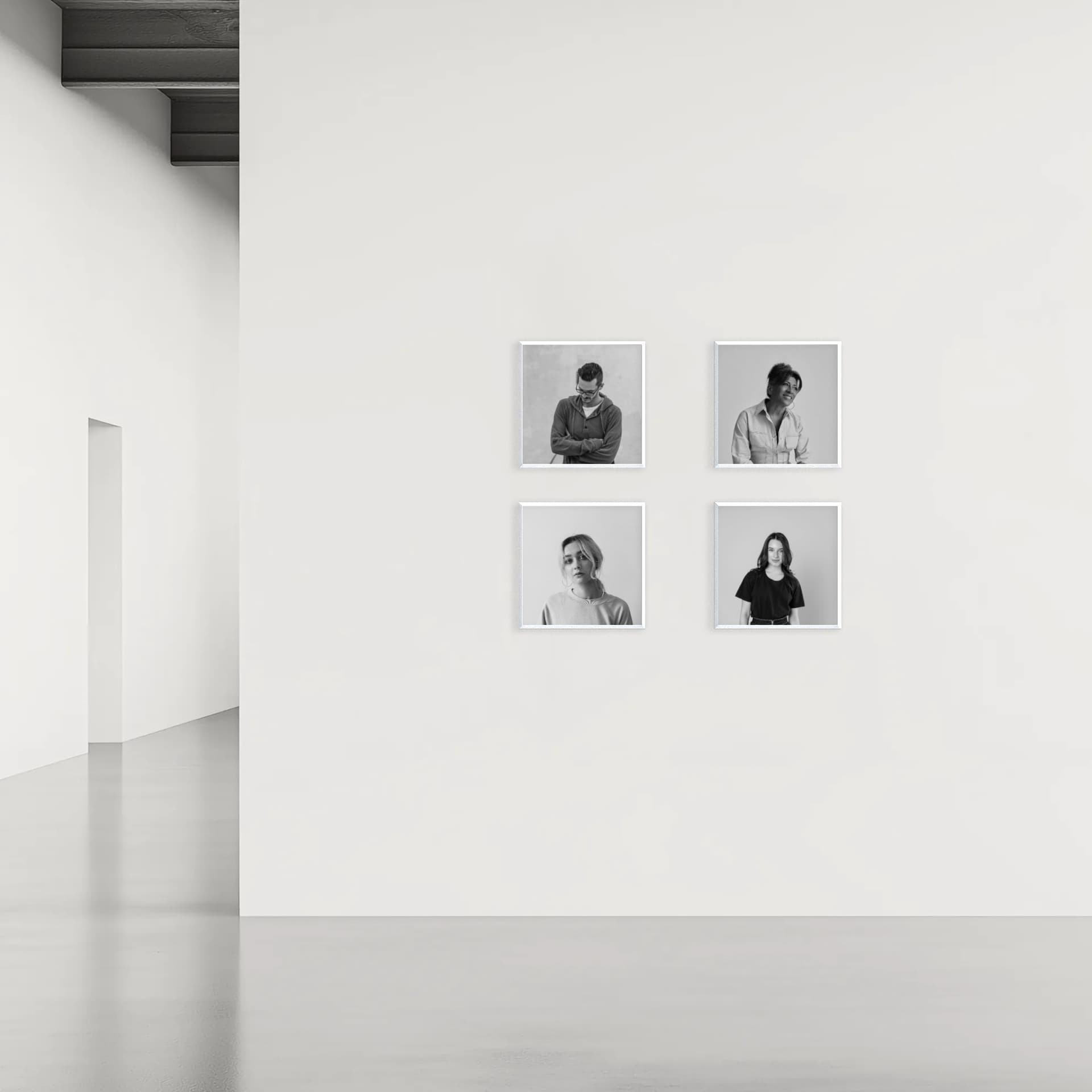 Mur de photos 4 cadres - Geometric Office - vue intérieure