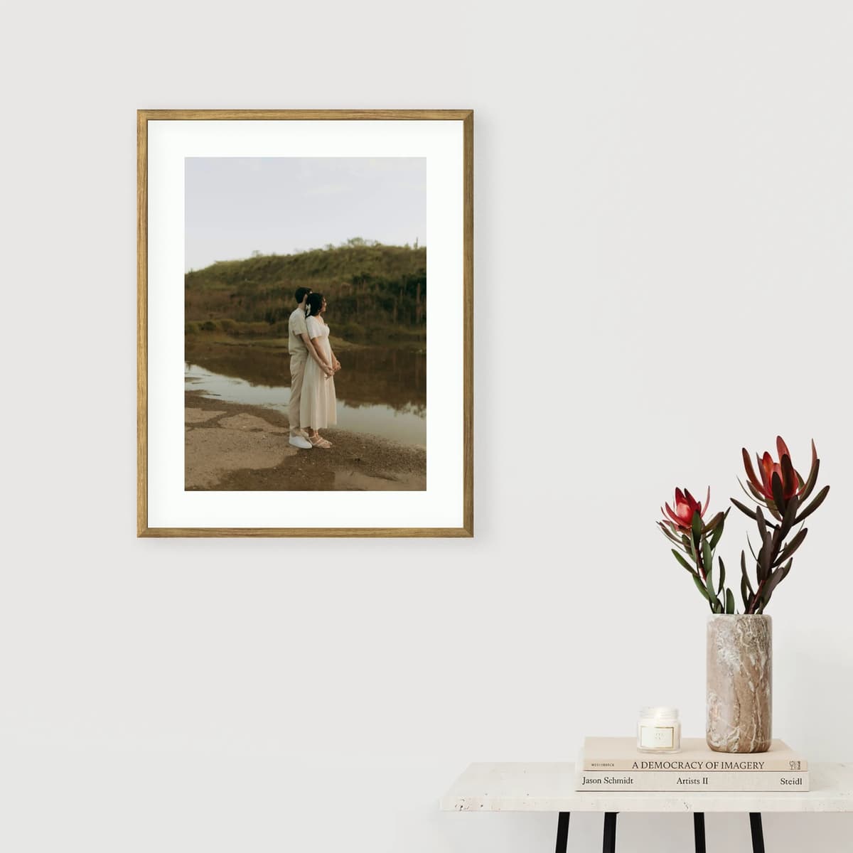 Photo wall 22 frames - Golden Hour - interior view