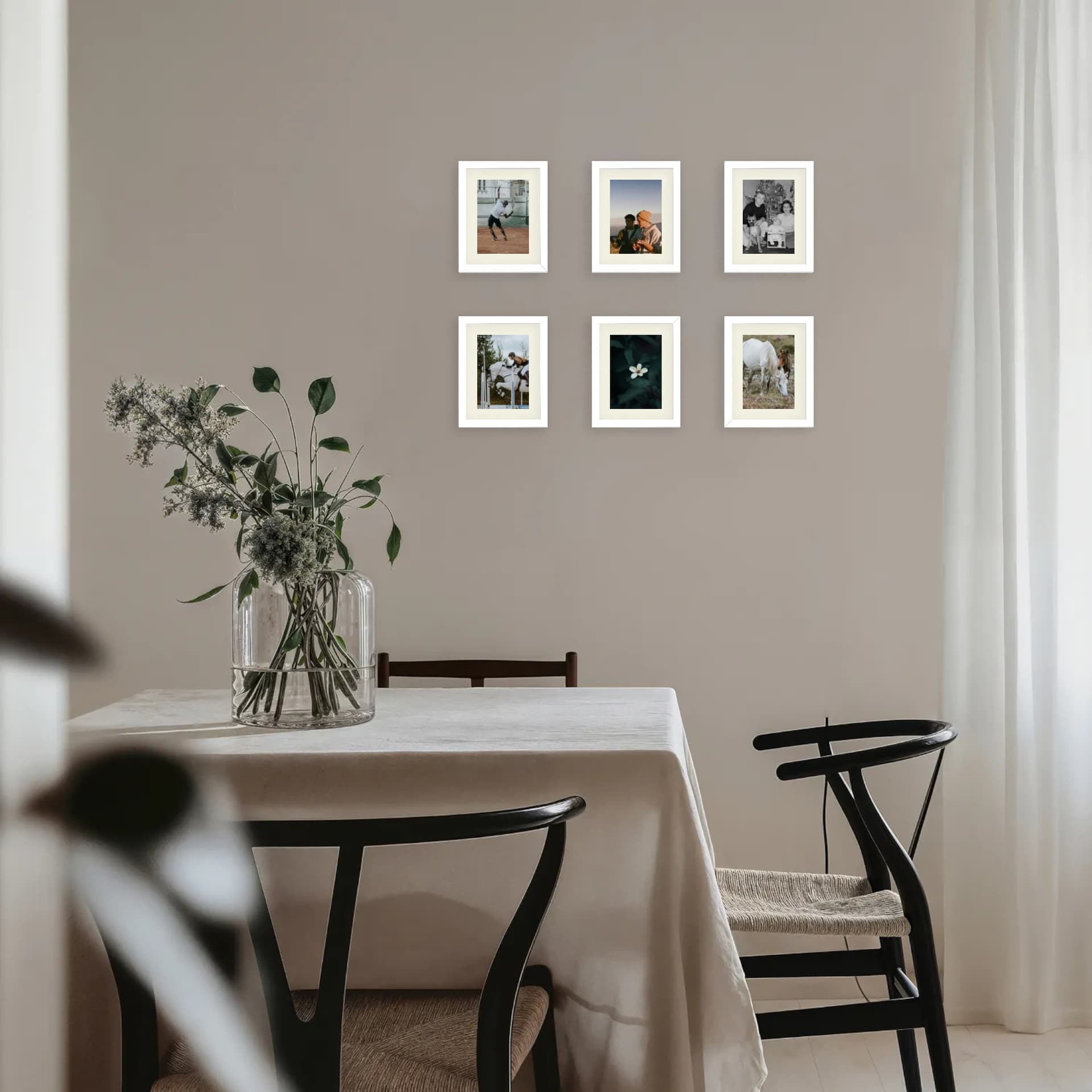 Fotostěna 6 rámů - Memory Array - vnitřní pohled