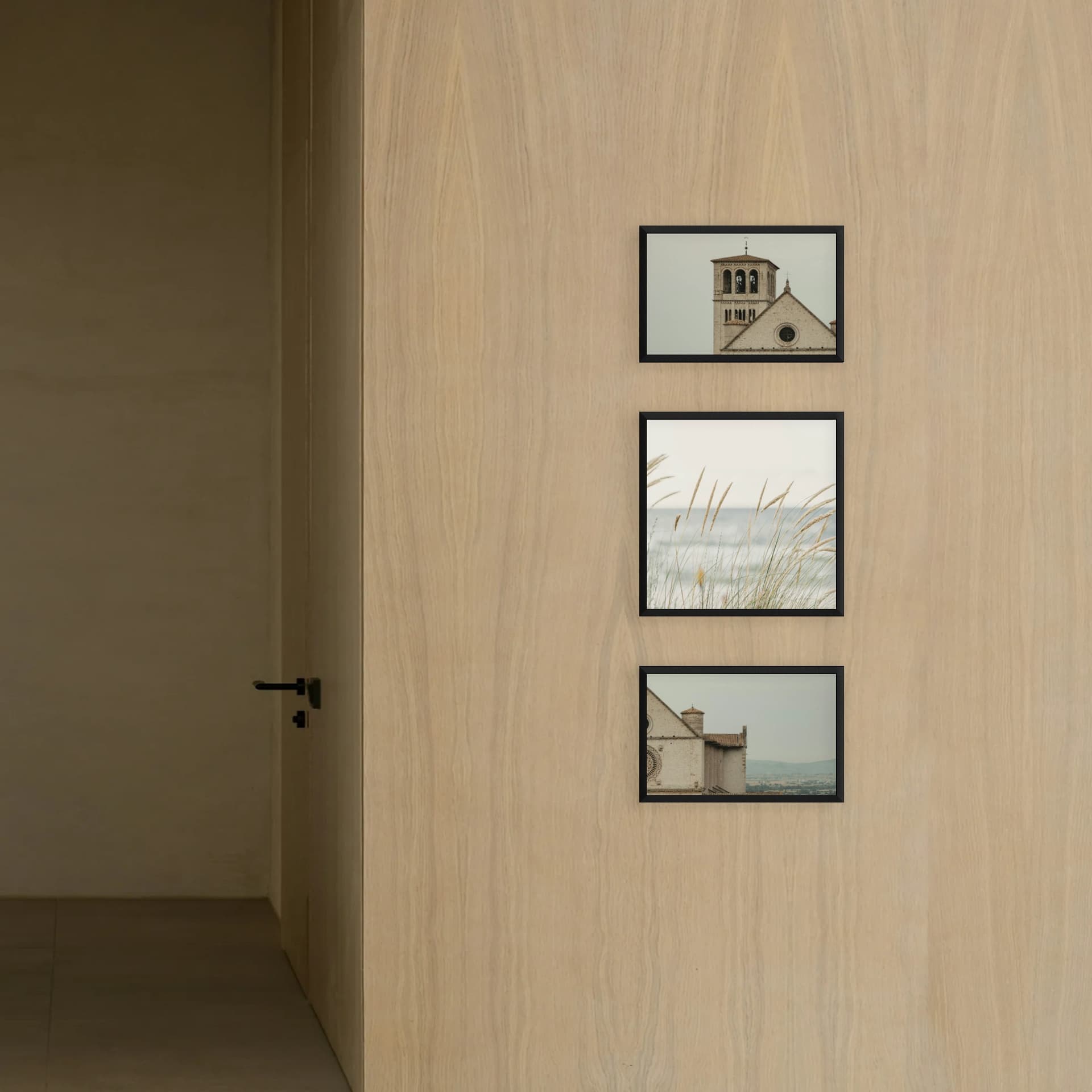 Mur de photos 3 cadres - Modern Corridor - vue intérieure