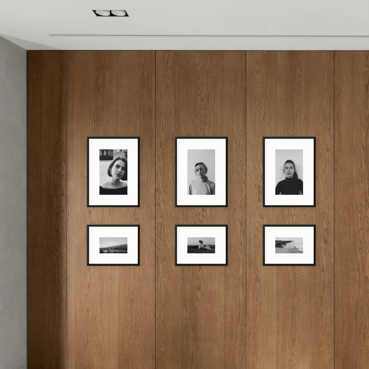 Parete fotografica 6 cornici - Ordine monocromatico - vista interna