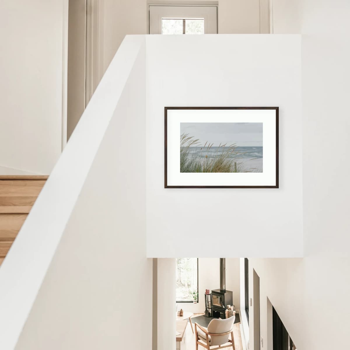 Fotovägg 1 ramar - Trapphus Fokus - interiör vy