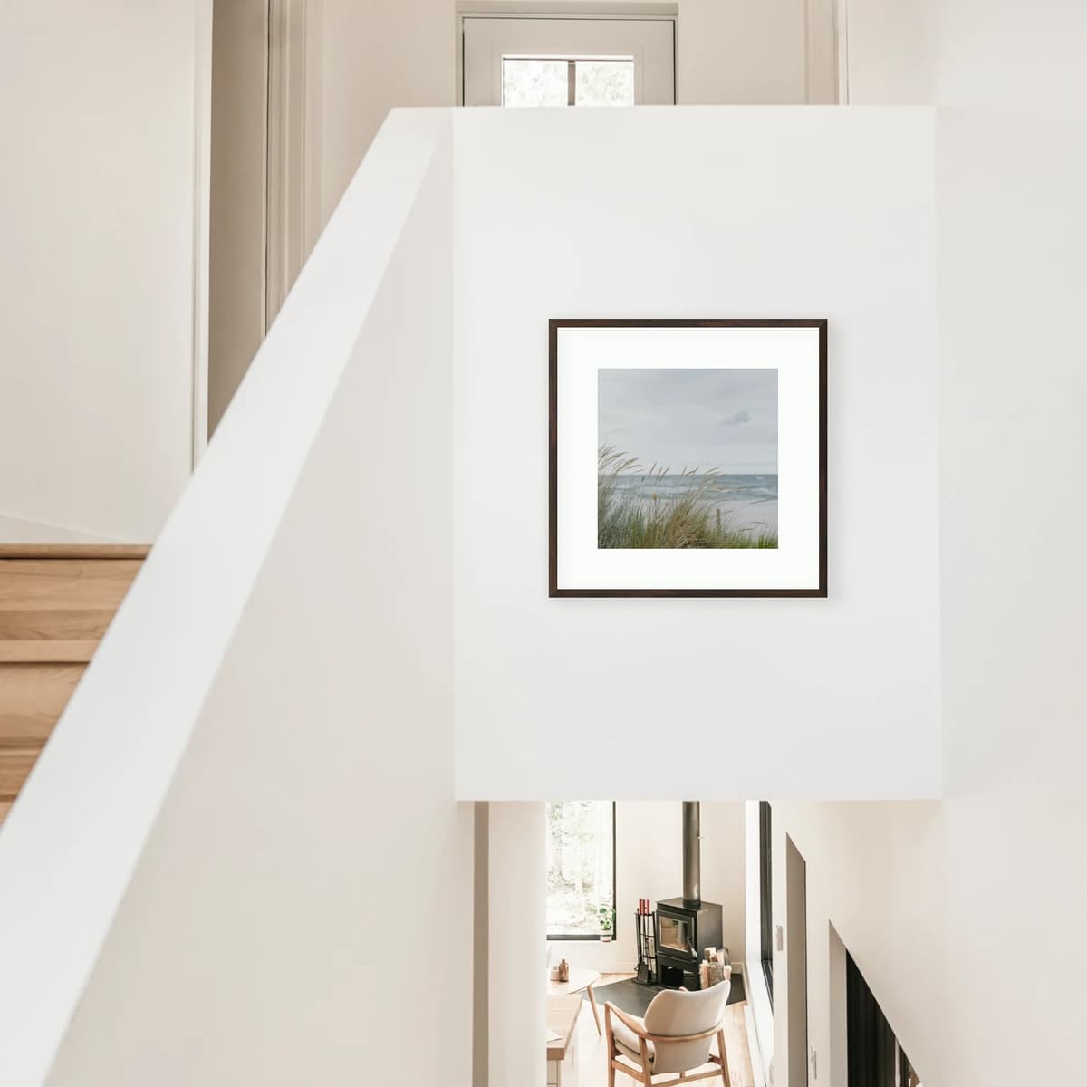 Fotovägg 1 ramar - Trapphus Fokus - interiör vy
