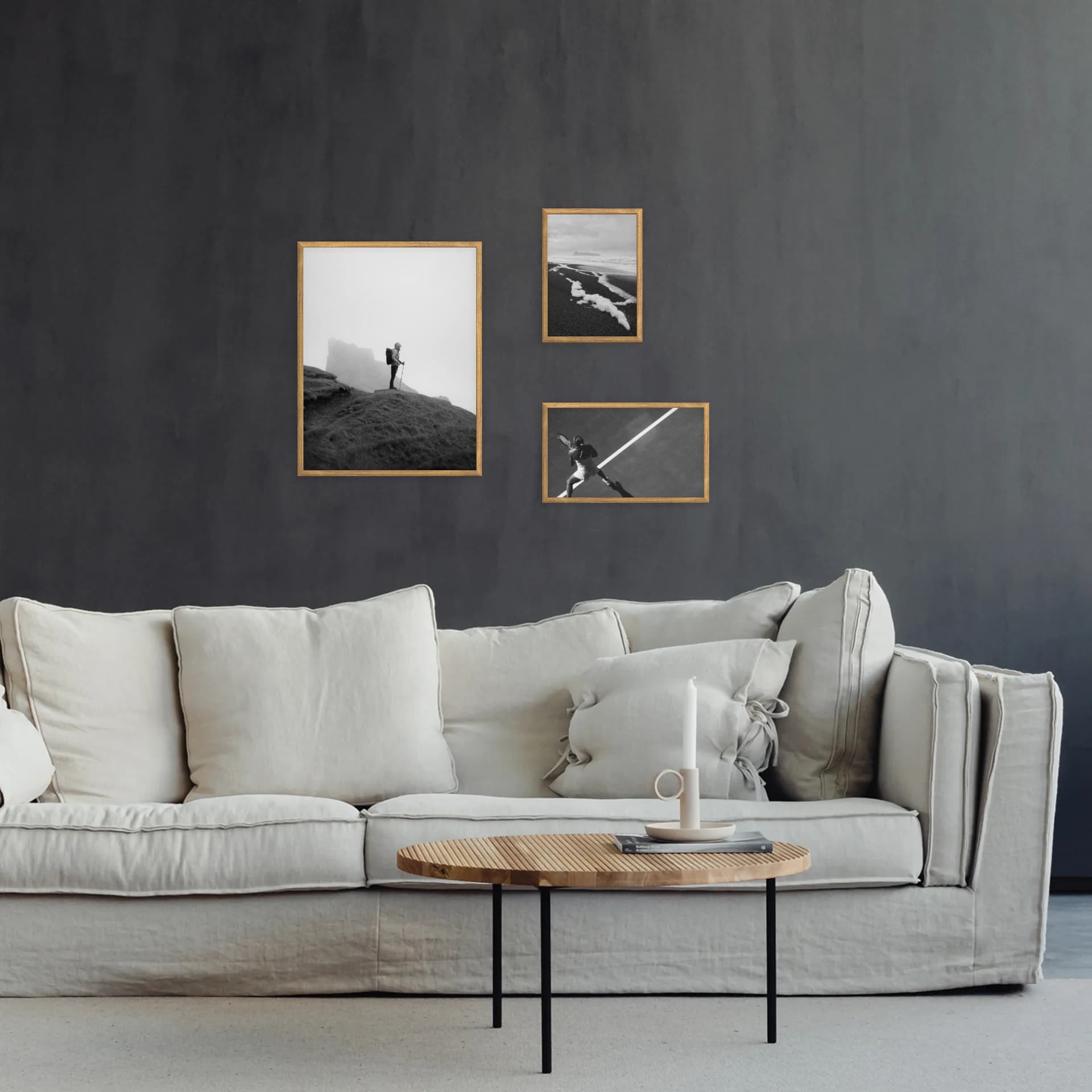 Τοίχος φωτογραφιών 3 κάδρα - Stepped Vista - εσωτερική όψη