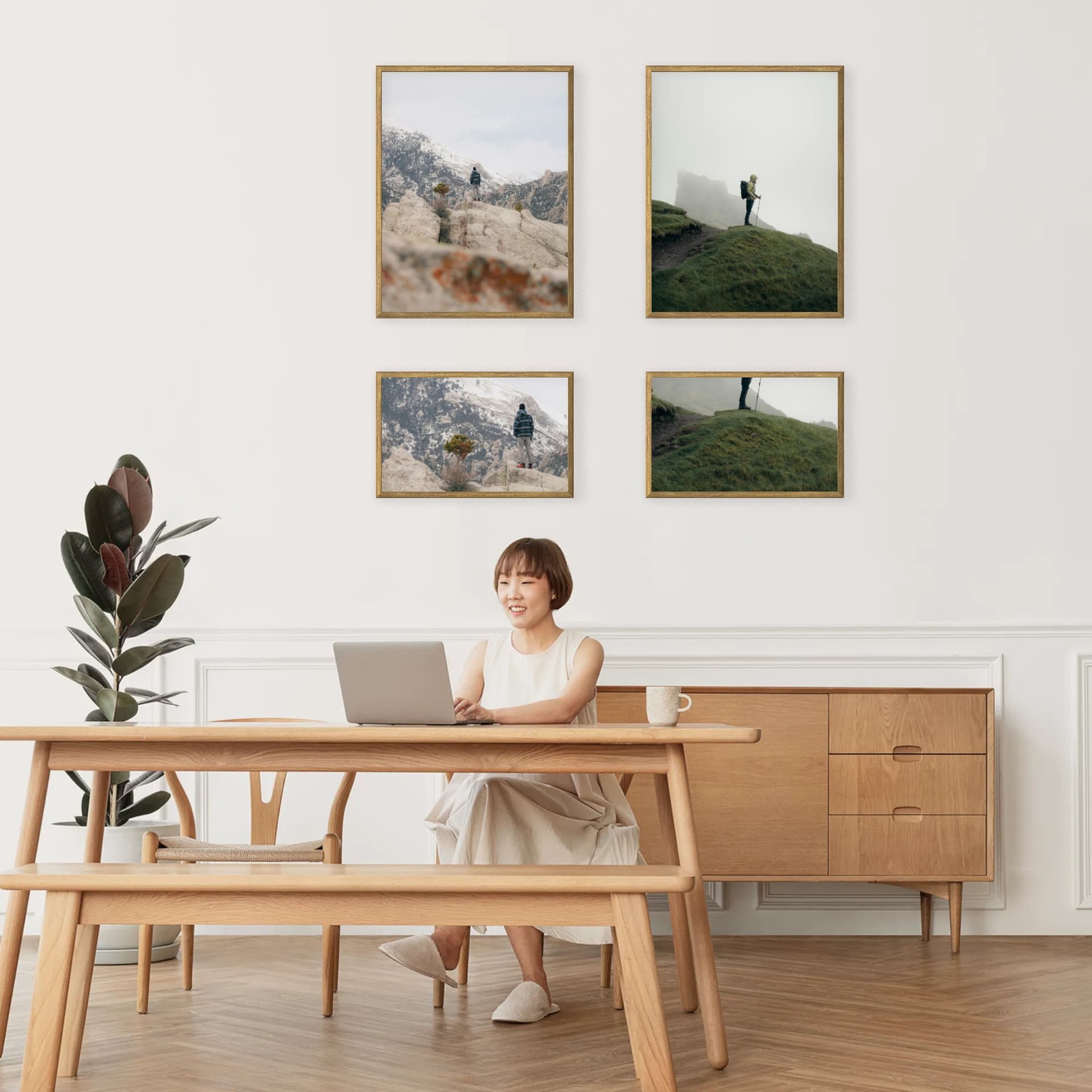 Parete fotografica 4 cornici - Tiered Harmony - vista interna