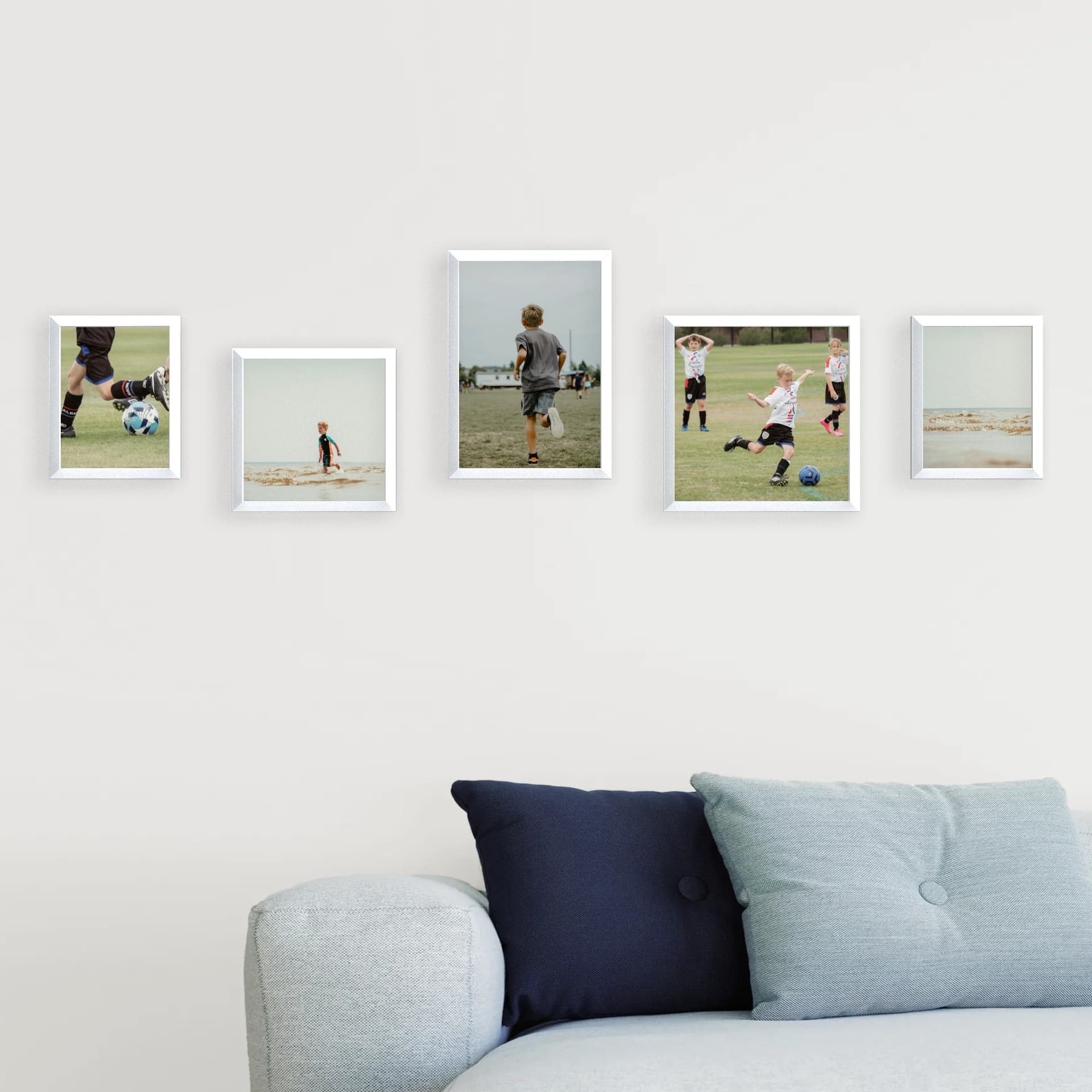 Fotovæg 5 rammer - Action Line - hovedvisning