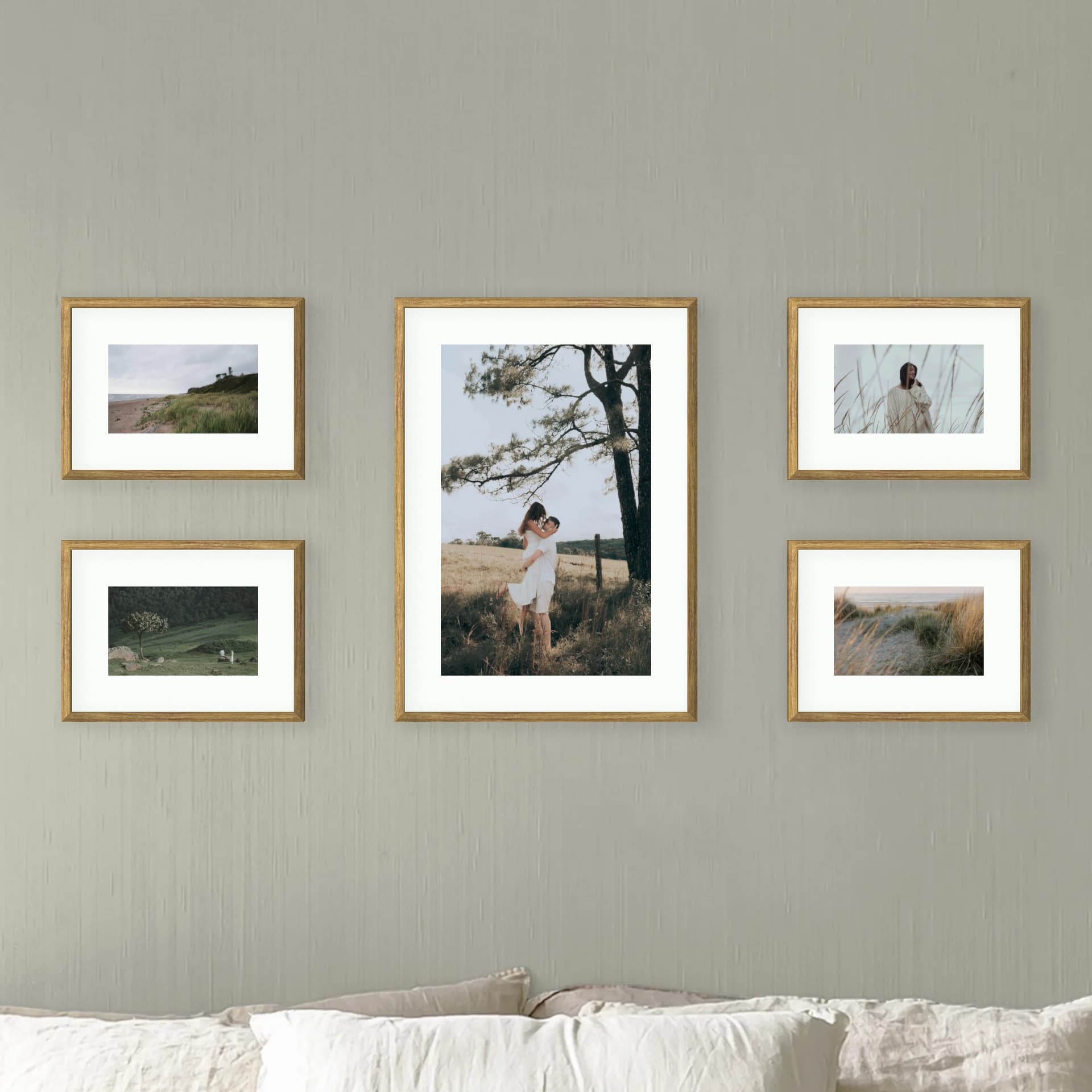 Τοίχος φωτογραφιών 5 κάδρα - Balanced Line - κύρια όψη