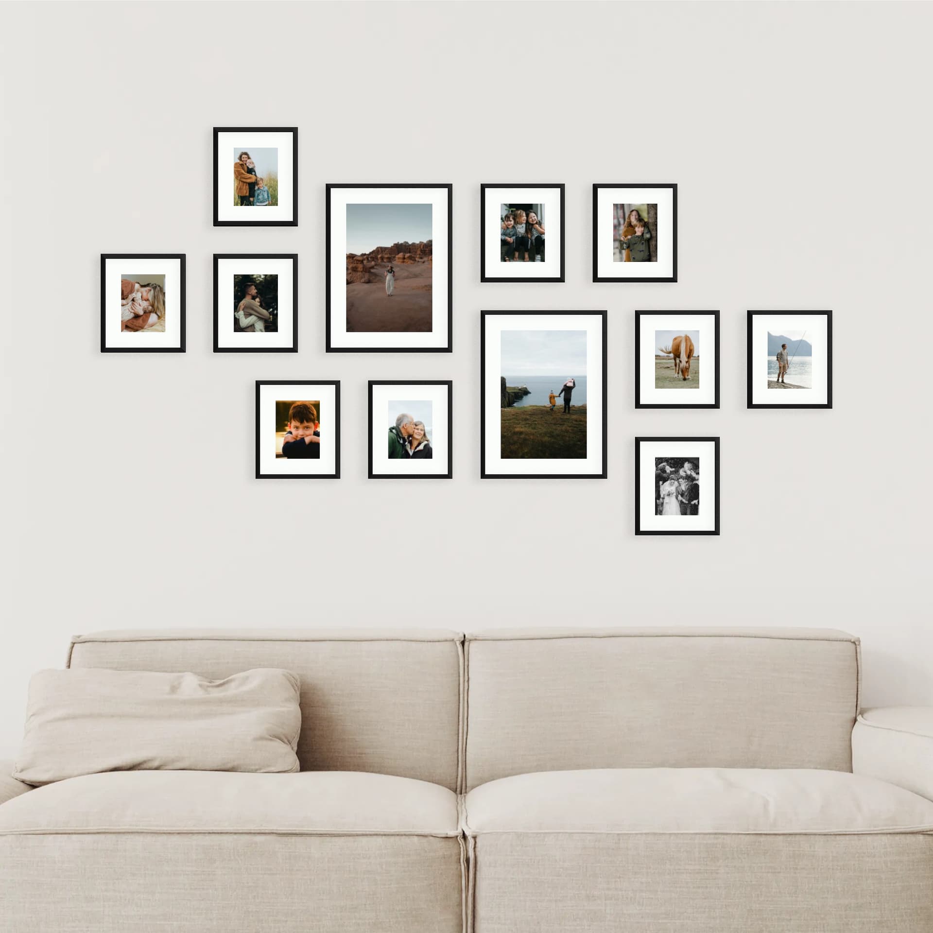Parete fotografica 12 cornici - Centric Spread - vista principale