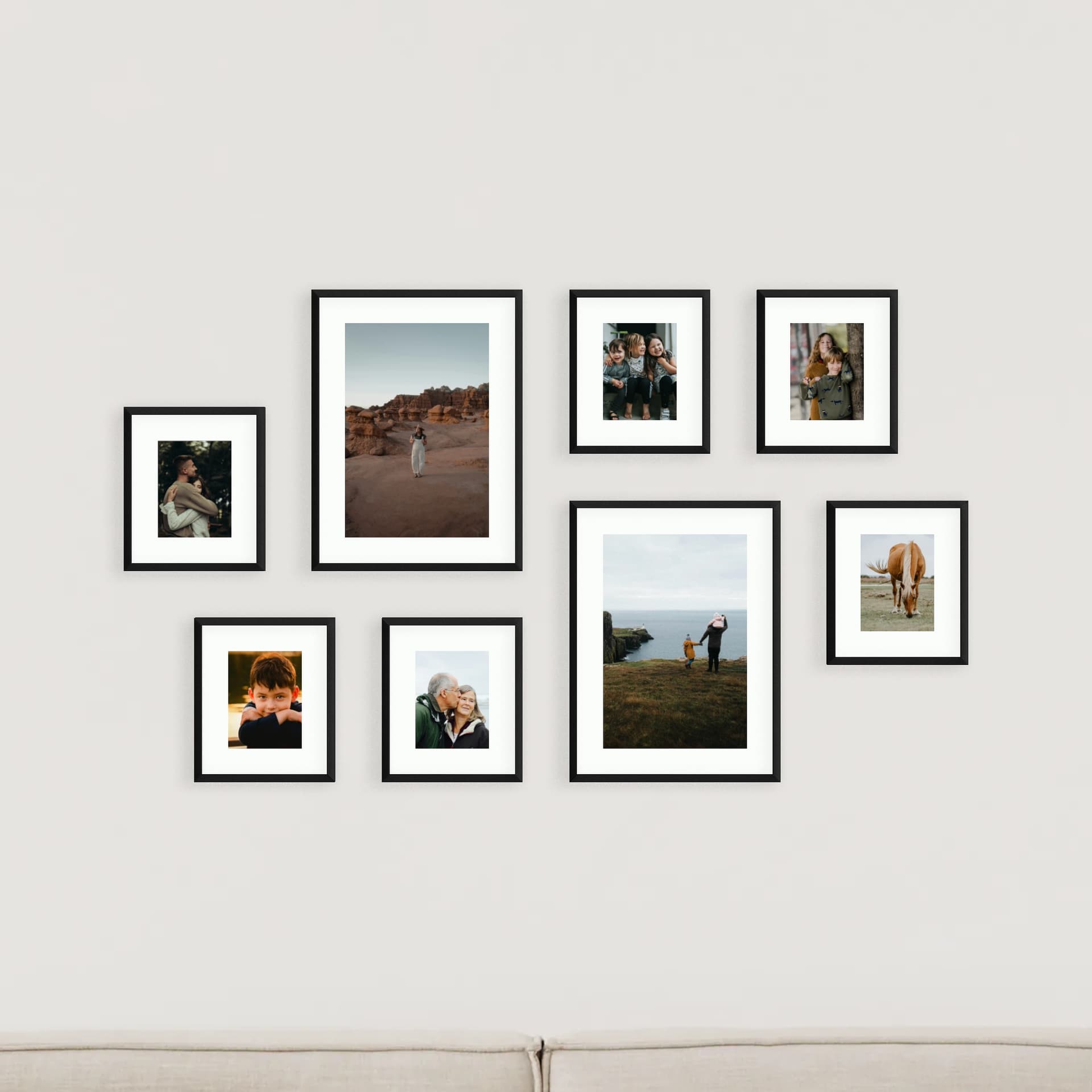 Parete fotografica 8 cornici - Centric Spread - vista principale