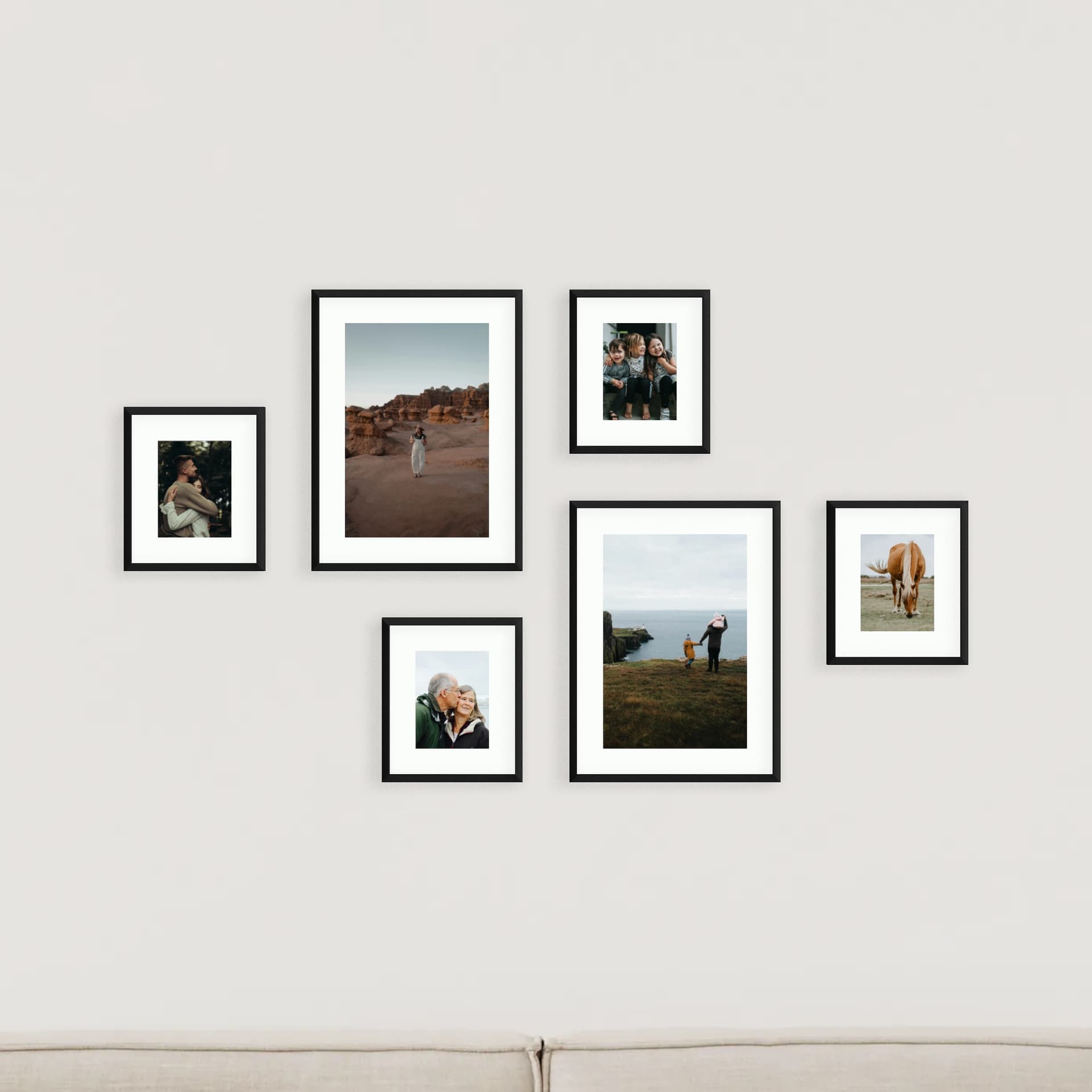 Fotowand 6 lijsten - Centric Spread - hoofdweergave