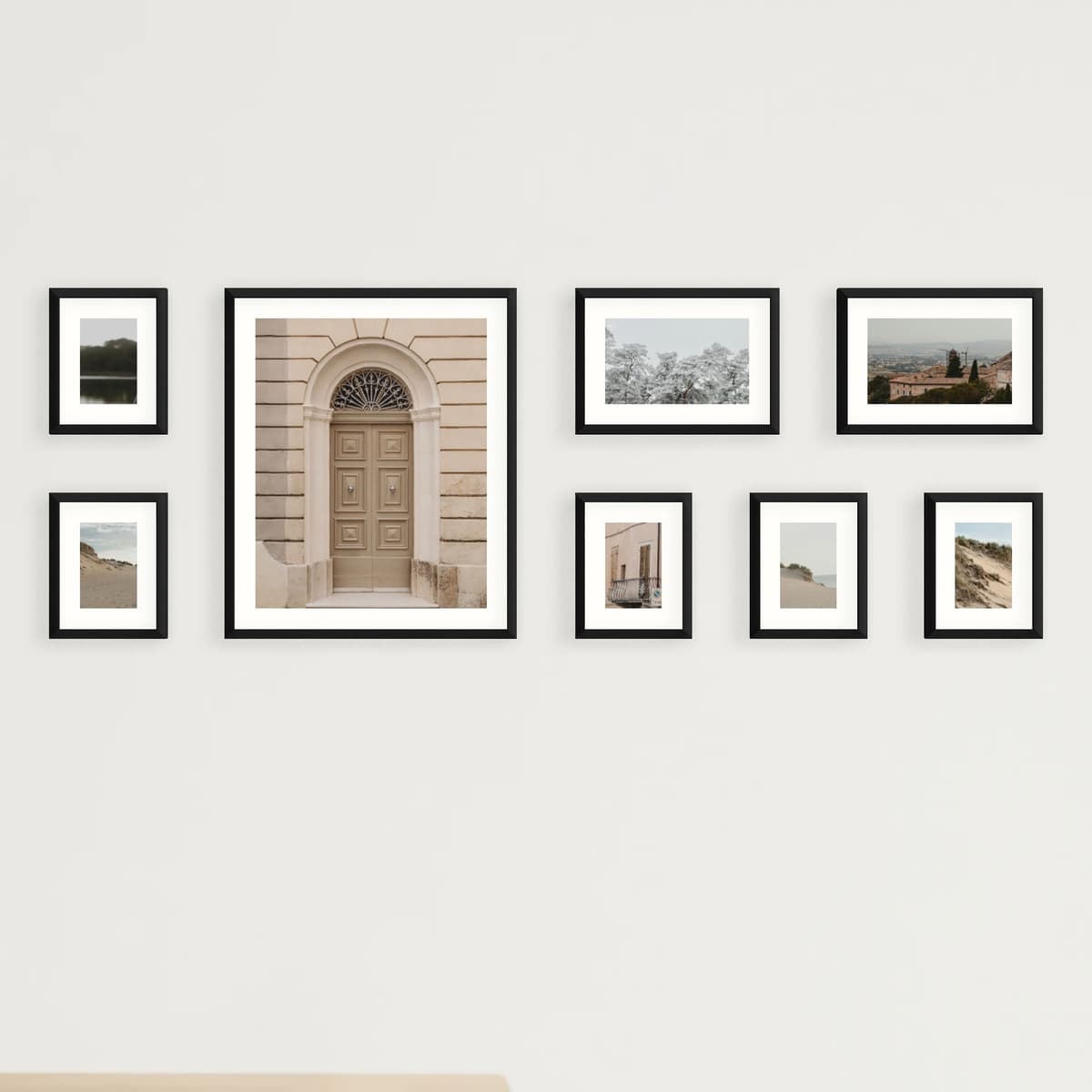 Parete fotografica 8 cornici - Crosspoint - vista principale