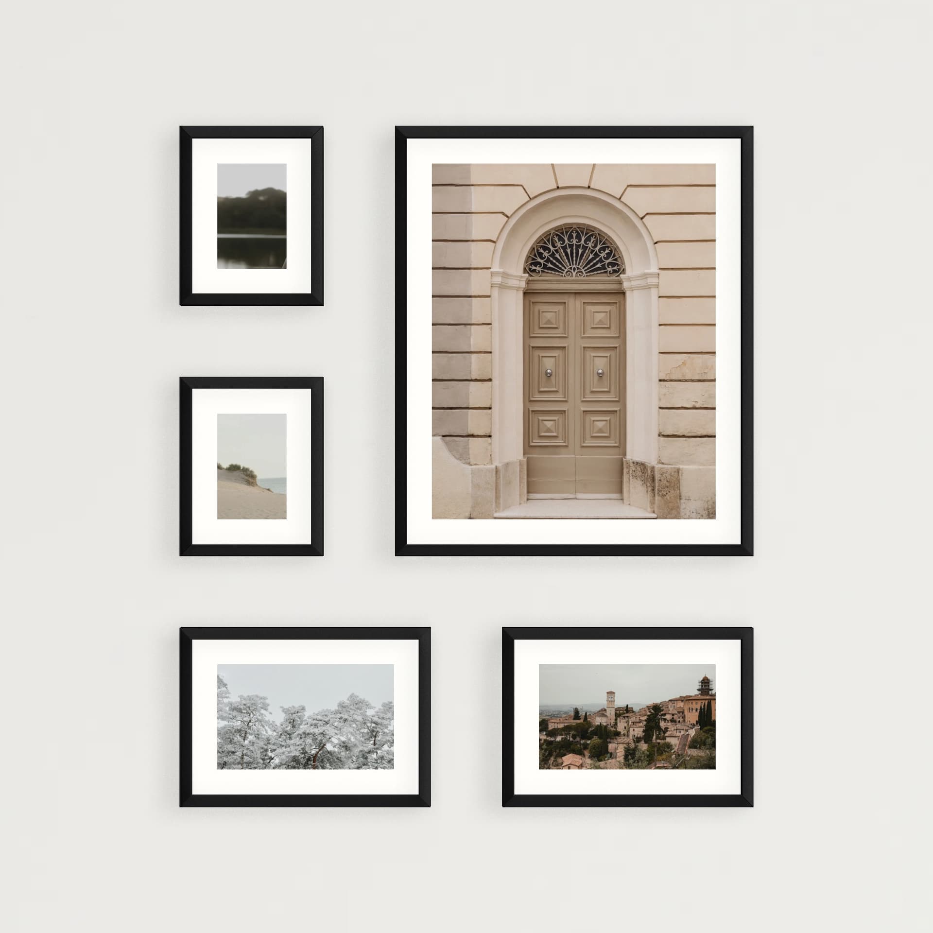 Fotostěna 5 rámů - Crosspoint - hlavní pohled