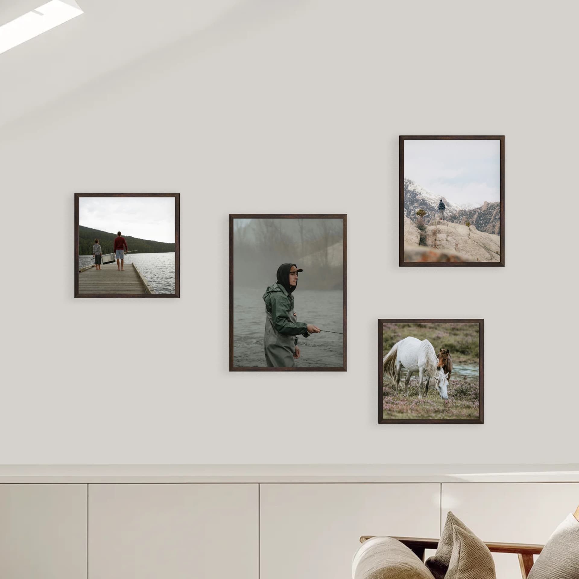 Τοίχος φωτογραφιών 4 κάδρα - Diagonal Drift - κύρια όψη