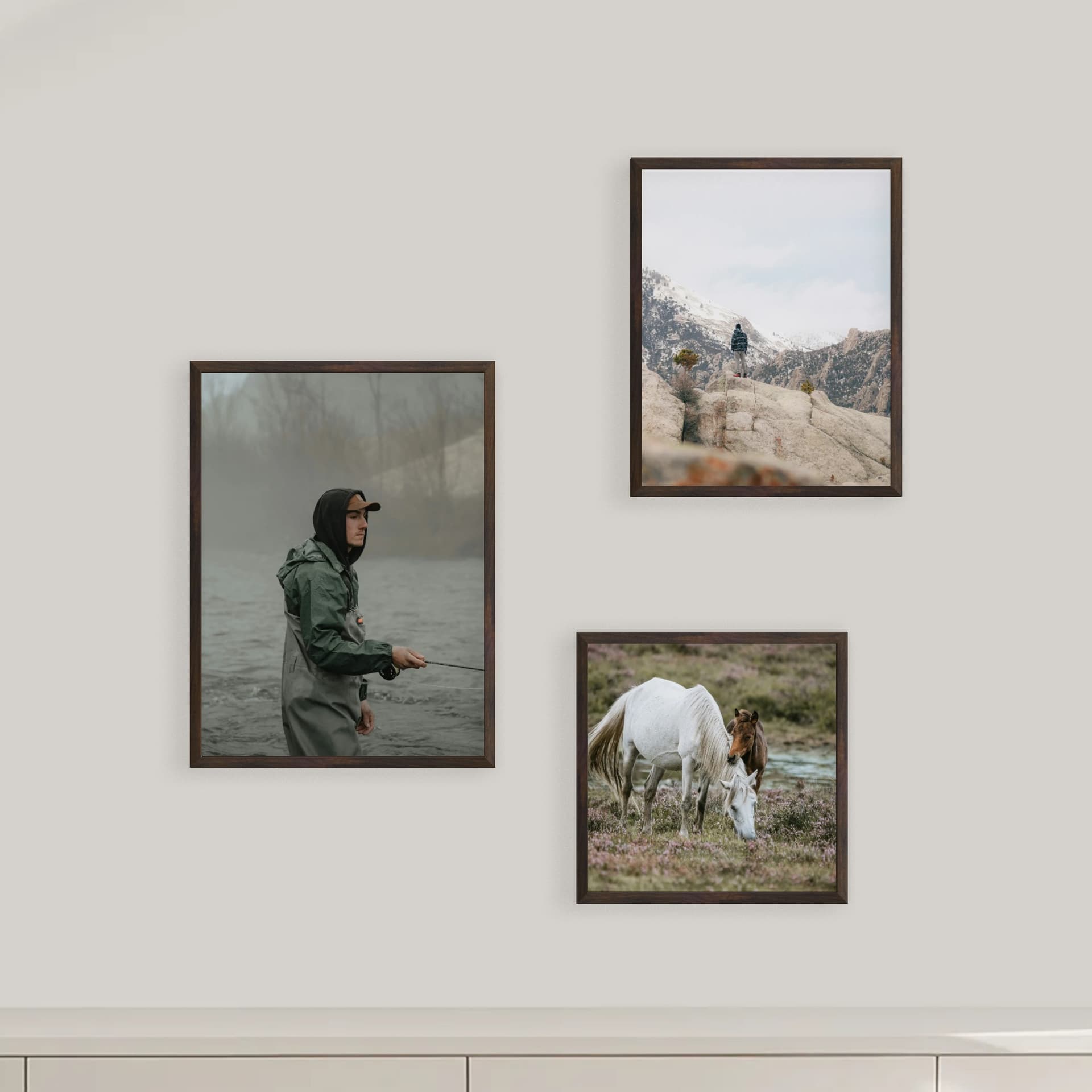 Τοίχος φωτογραφιών 3 κάδρα - Diagonal Drift - κύρια όψη