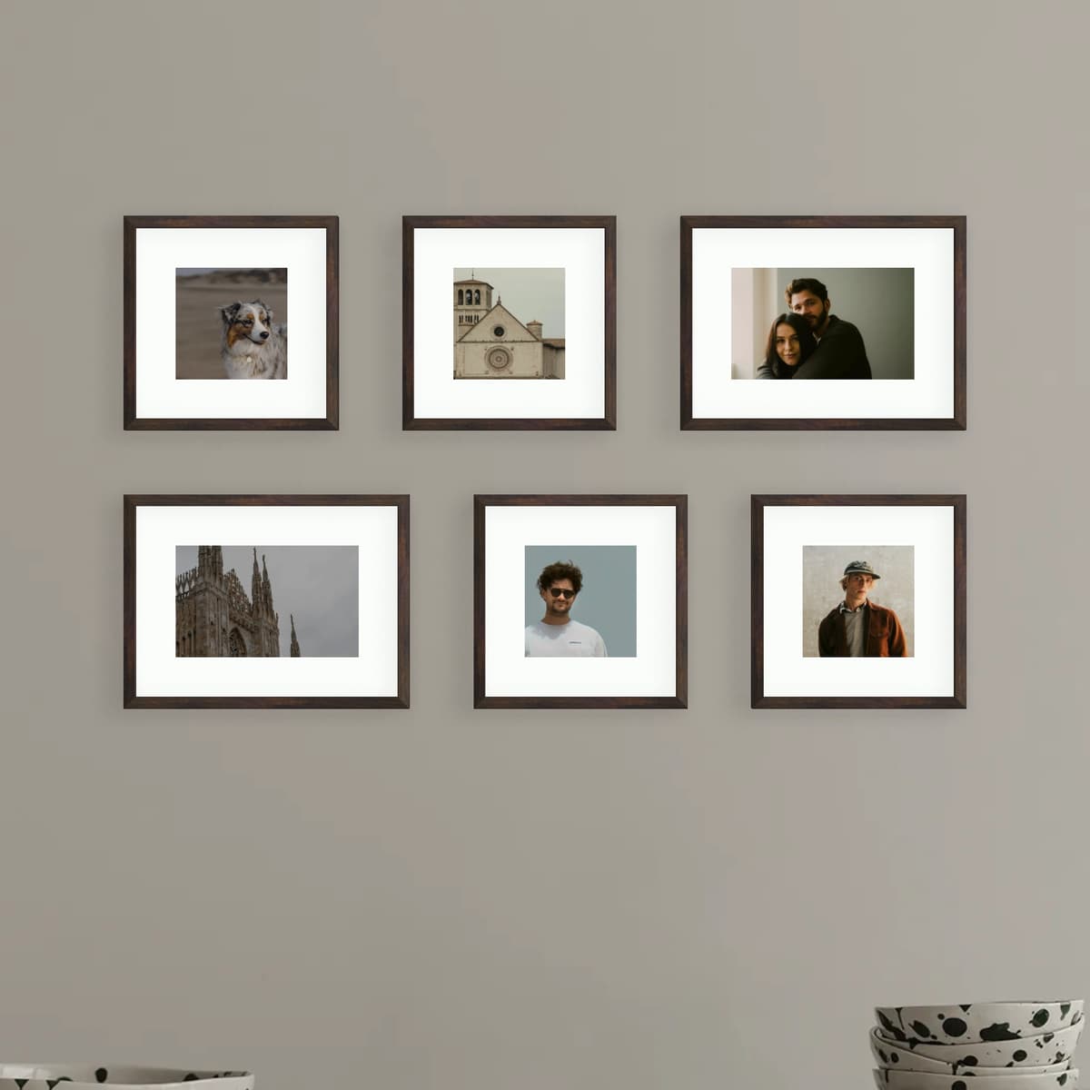 Parete fotografica 6 cornici - Galleria Core - vista principale
