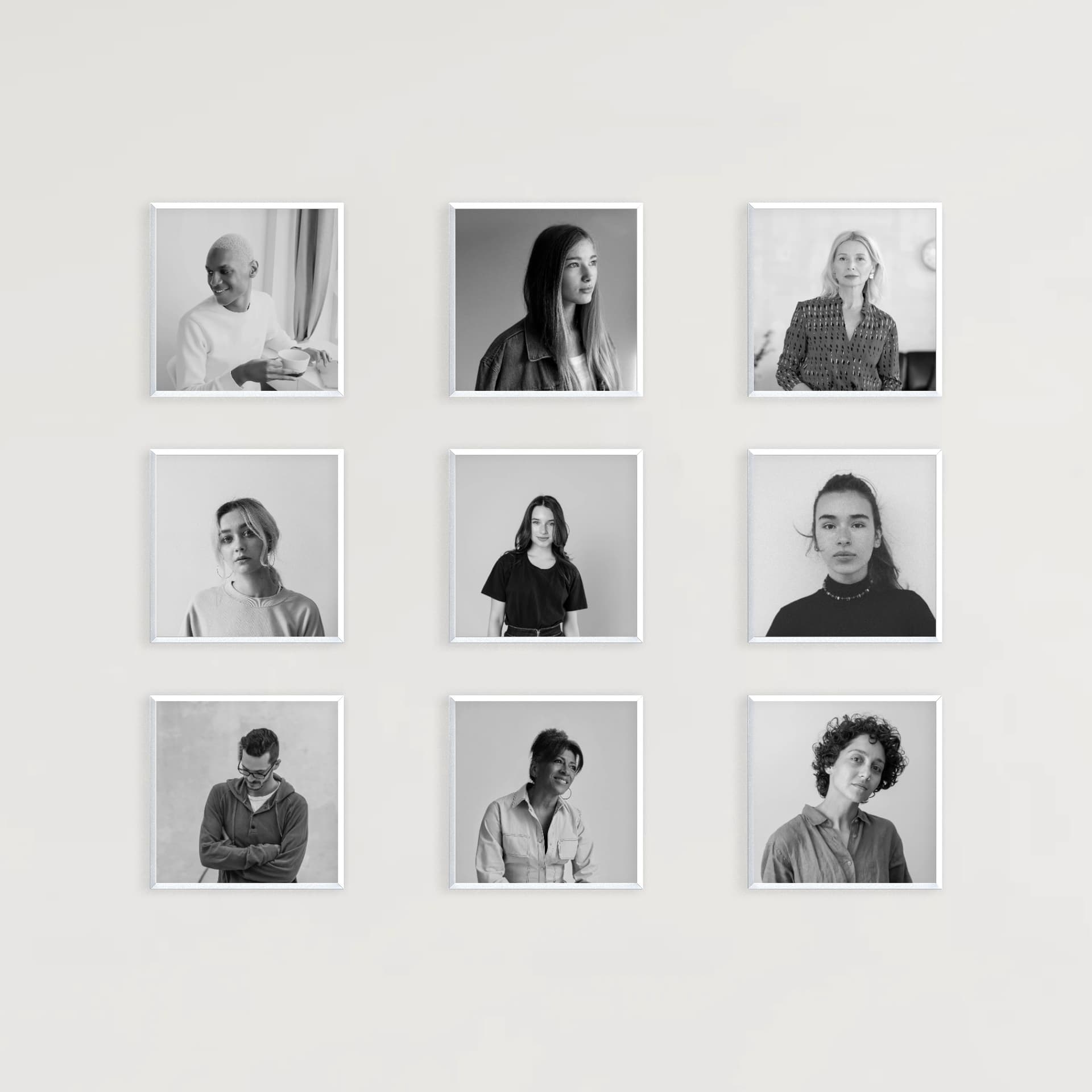 Mur de photos 9 cadres - Geometric Office - vue principale