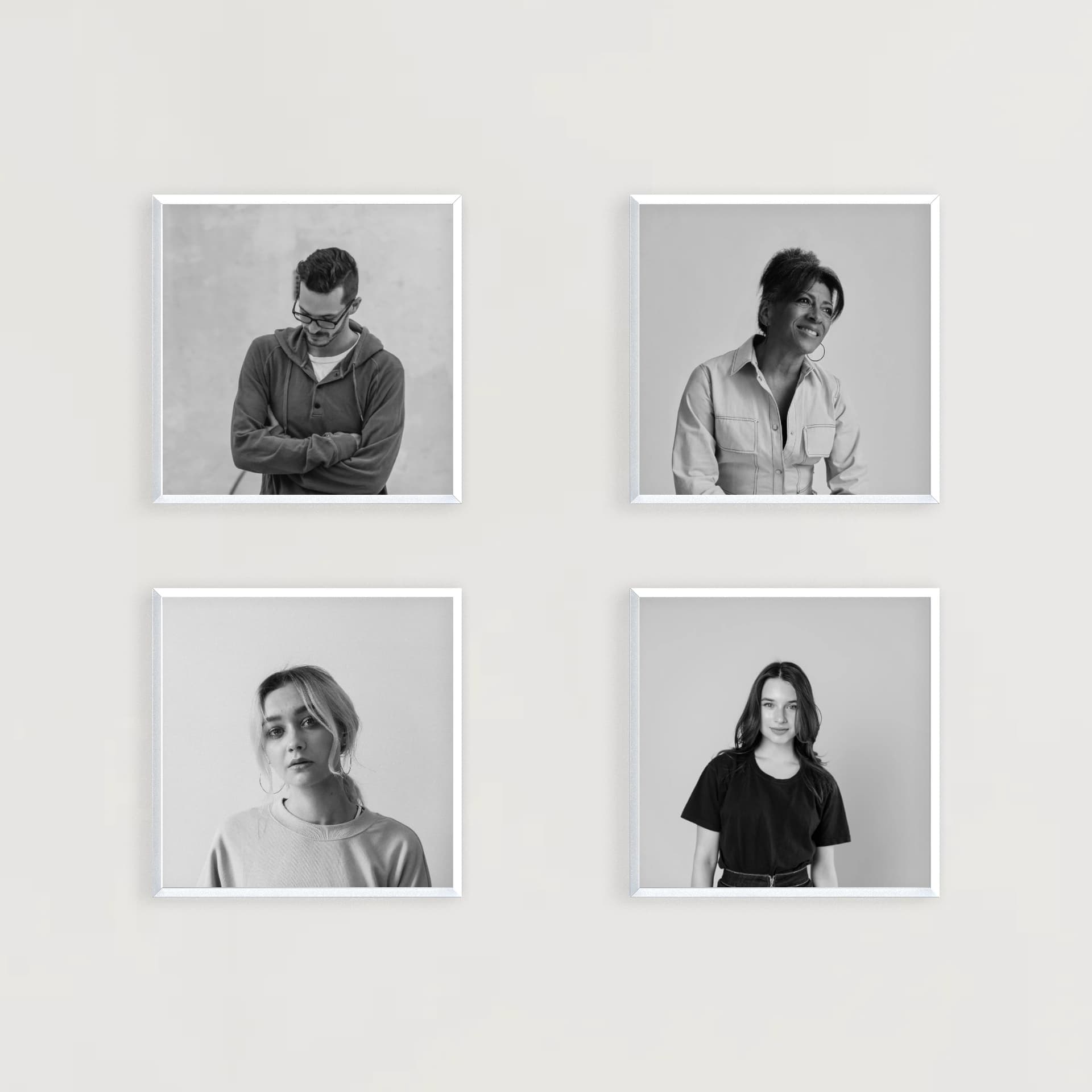 Mur de photos 4 cadres - Geometric Office - vue principale