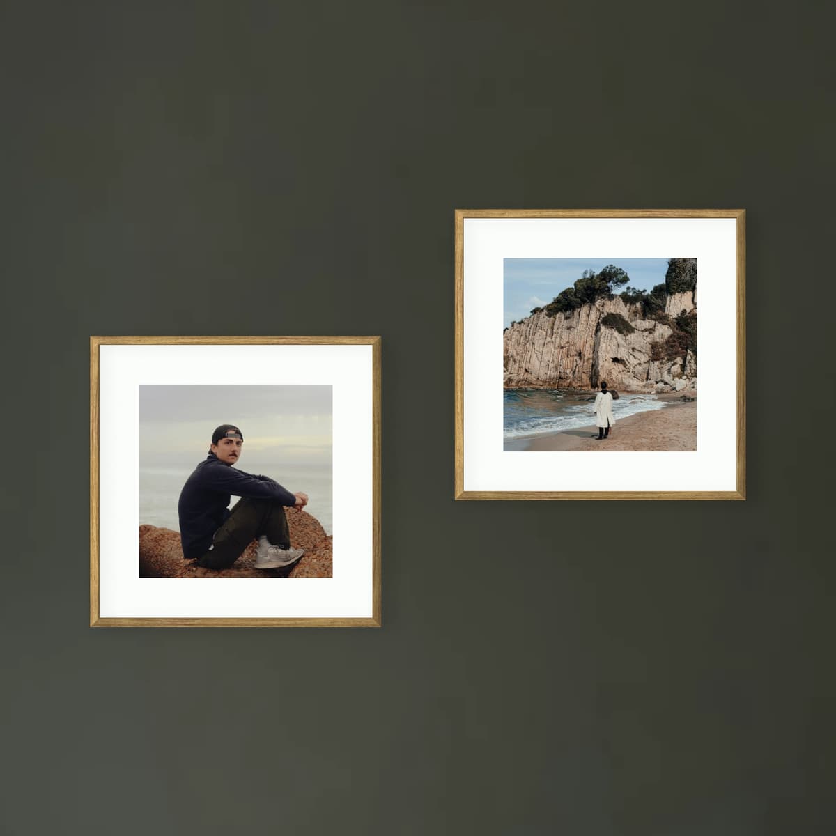 Parete fotografica 2 cornici - Flusso Hygge - vista principale