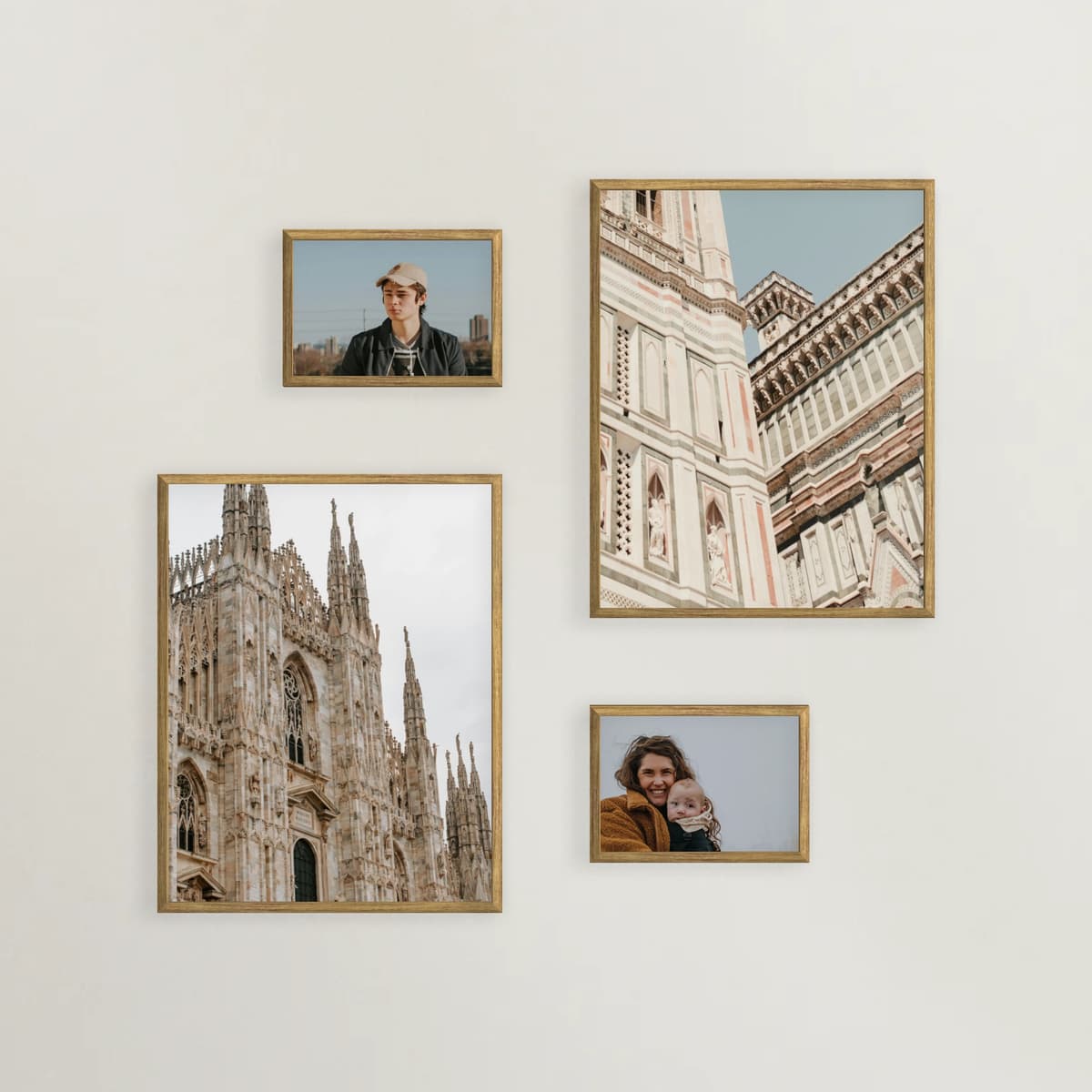 Parete fotografica 4 cornici - Momenti a strati - vista principale