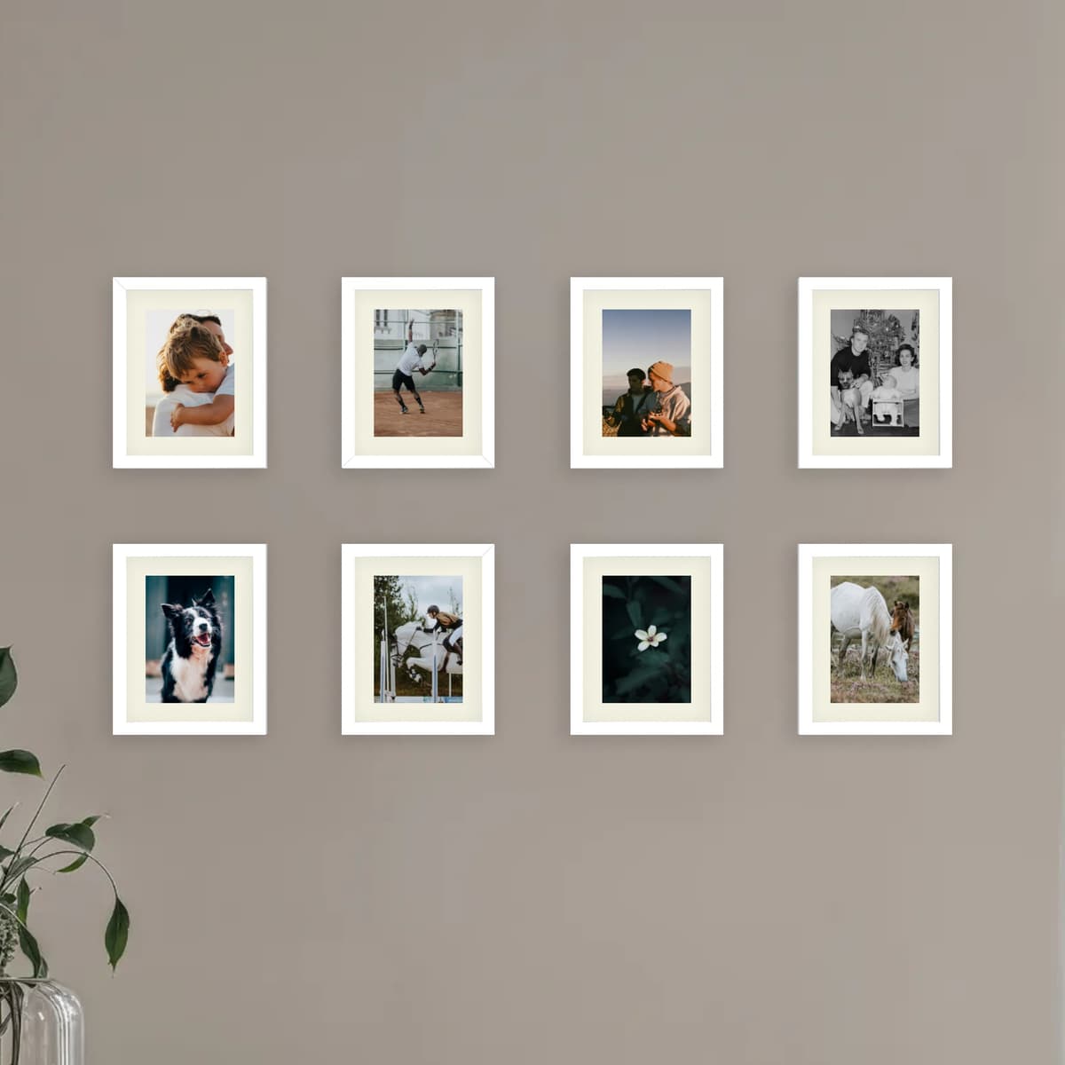 Parete fotografica 8 cornici - Array di memoria - vista principale