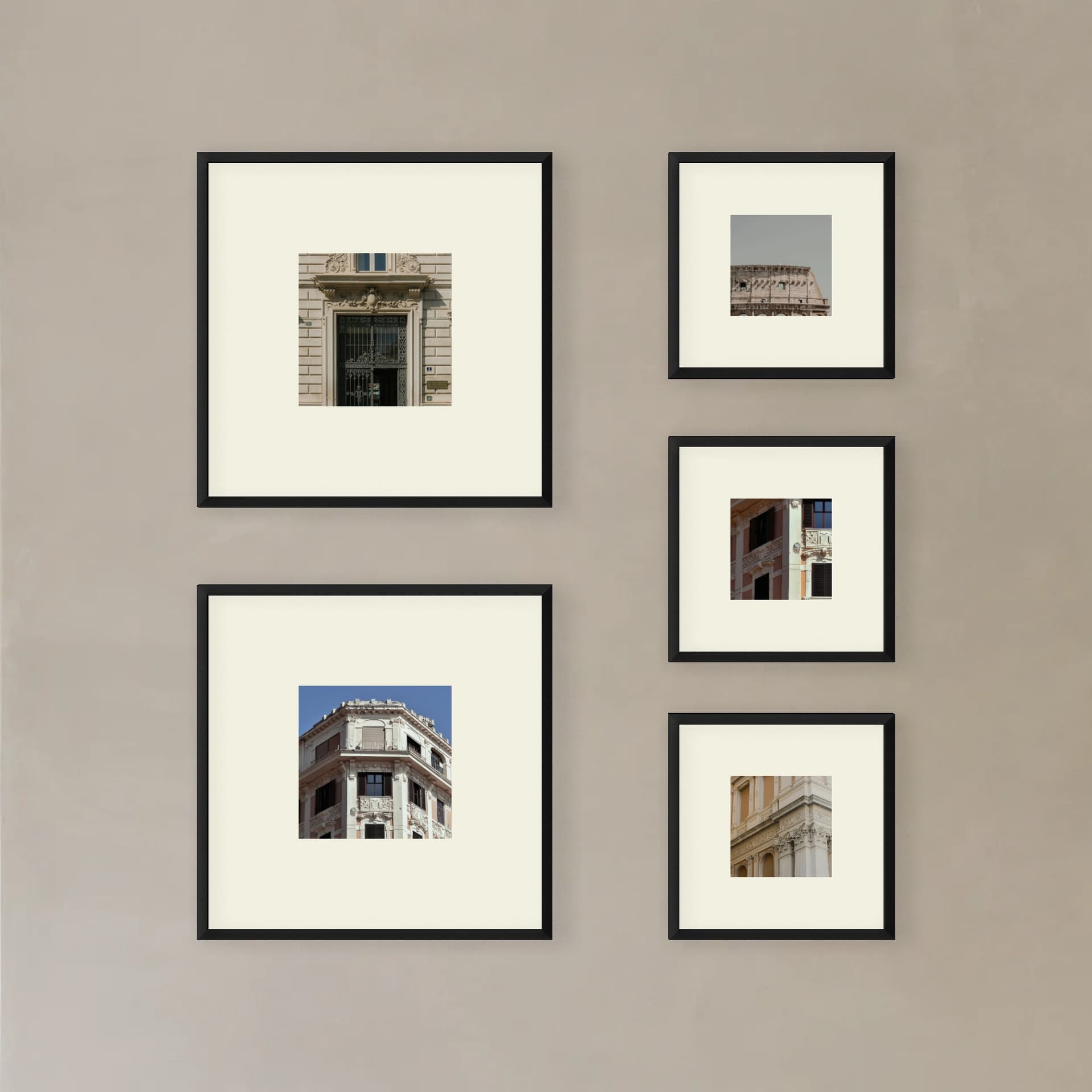 Mur de photos 5 cadres - Modern Geometry - vue principale