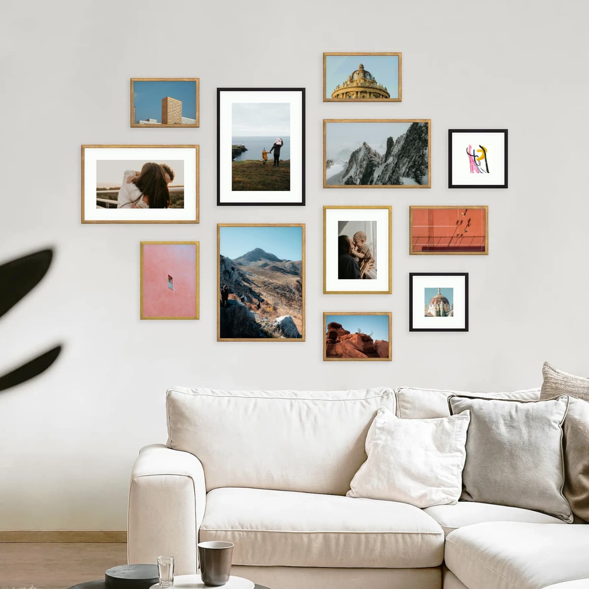Parete fotografica 12 cornici - Tableau patchwork - vista principale